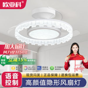 Integrated Ceiling Fan Light 2025 New Model for Bedroom Home Room Restaurant Invisible Electric Fan Integrated Hanging Lamp