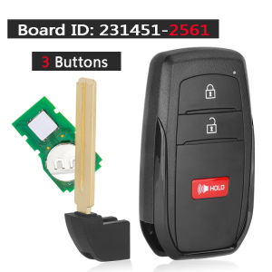 KEYECU Board: 231451-2561 3HYQ14FBW 8990H-0A010 8990H-0A020 14.3MHz Smart Card Remote Key Fob for Toyota Corolla Cross 2022-2024