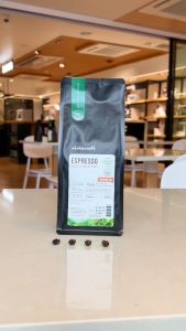 เมล็ดกาแฟเอสเปรสโซ พรีเมี่ยม 100% ซึ่งประกอบไปด้วย อราบิก้าออรากินิค ขนาด 1 กก. Vistacafe วิสต้า วีรสูต