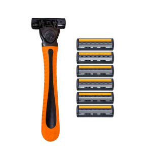 ผู้ชายและผู้หญิงคู่มือความปลอดภัยมีดโกนใบมีด 3 ชั้นสแตนเลสกําจัดขนใบมีดโกนหนวดเปลี่ยนหัวโกน