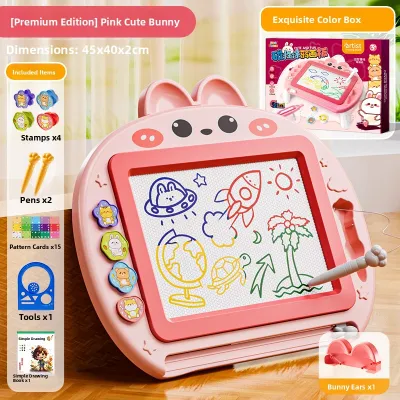 BABYSHOME | Large Magnetic Drawing Board Erasable Childrens Writing and Doodle Board
