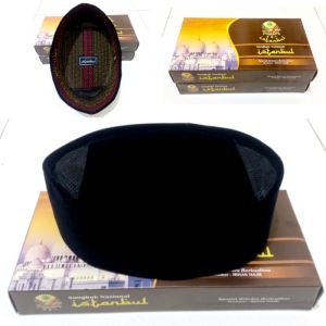 Peci Hitam Polos AC Songkok.Hitam