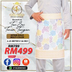 SONGKET REPUBLIK SAMPIN TENUN PREMIUM SAMPING TENUN ASLI HANDMADE NIKAH COLLECTION DEWASA LELAKI