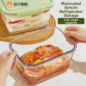 CrossOver | Large Capacity Glass Food Storage Box with Lid Fridge Special Sealed Container Preservation Bowl Home Use 2239