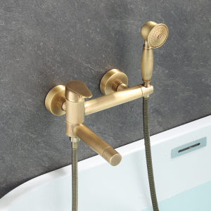 JUNSHEN | Antique Style Brass Bathroom Faucet Set