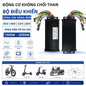 Bộ Điều Khiển Động Cơ Không Chổi Than 36V-60V 40A Sóng Sin 1000W-2000W Có Màn Hình LCD Dành Cho Xe Đạp Điện Tương Thích Với Giao Thức 2