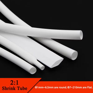 1M 2:1 Heat Shrink Heatshrink Tube White Diameter 1mm ~ 20mm DIY Wire Repair Cable Protecctor Sleeving Wrap Tubing
