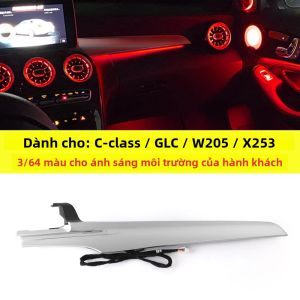 Đèn Viền Nội Thất LED Neon Ambient Light 3/64 Màu Cho Mercedes-Benz C/GLC Class W205 X253 LHD (phiên Bản Lái Bên Trái) Dành Cho Các Mẫu Xe Từ 2015-2021