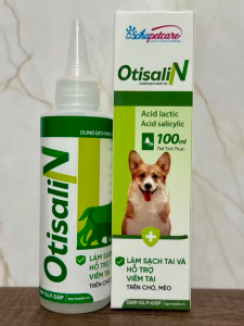 OTISALIN - 100ml - NƯỚC RỬA TAI LÀM SẠCH HỖ TRỢ CẢI THIỆN CÁC VẤN ĐỂ Ở TAI NGOÀI CỦA CHÓ MÈO