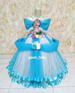 gaun pesta anak tema frozenready usia 0-10thbisa request warna