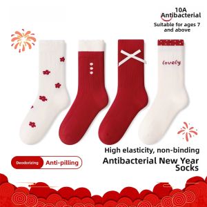 New Year Lucky Red Girls Socks