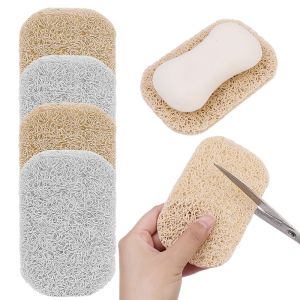 1/2Pcs Draining Non-slip Soap Mat Keep Dry Mildew-proof Pad Eco Friendly Saver Tray Bathroom Sponge Holder