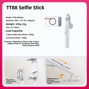 Ulanzi | Magnetic Selfie Stick Tripod Portable | A Great Pick for tripod stand holder Lovers