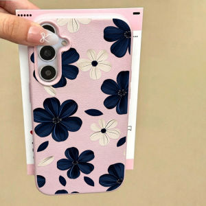 Flowers Pattern Lychee Texture Phone Case for Samsung A57 5G A56 A55 A54 A37 A36 A35 A26 A17 A16 A15 A07 A06 Cover