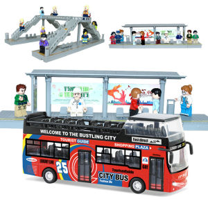 Railway Station Overpass Model Assembly Toy