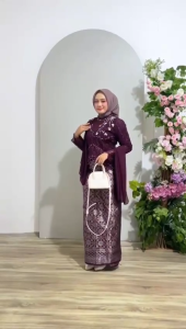 Setelan Kebaya NAMIRA + Slendang Lepas Pasang Mix Rok Songket