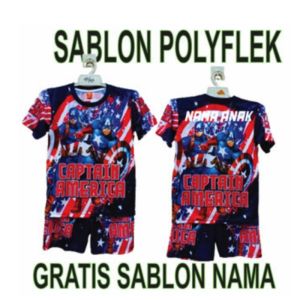 baju captain america anak laki laki bisa costum nama setelan baju anak laki /BAYAR DI TEMPAT