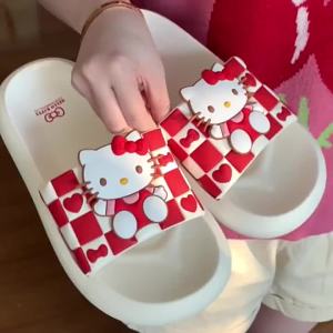 WEIYI-XXT Cute Cartoon Soft Bottom Beach Drooping Sandals & Sanrio Hello Kitty Slippers
