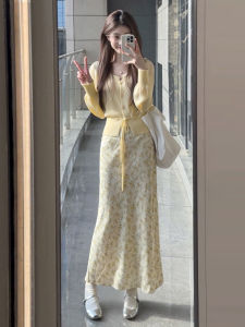 LIRUSHAN | Elegant French Style Summer Knitted Dress Set