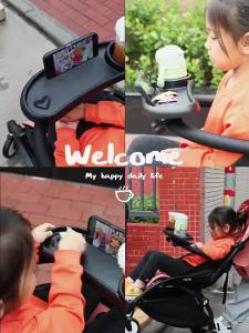 AODUOYAYA Baby Stroller Food Tray Detachable Stroller Dinning Table Tray Universal Stroller Cup Holder