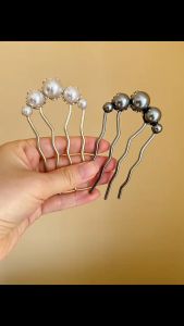 Sirkam Sanggul Impor untuk Pesta Pengantin Pearls U-Shaped Hair Fork Pins for Buns CPRM001