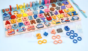 CoolToy Anak-anak bentuk kognitif pasangan teka-teki awal mengajar multifungsi logarithm papan teka-teki mainan