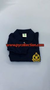 T-Shirt Lengan Panjang/ Tshirt Kadet Bomba Biru Long Sleeve - 004LS (Cotton)