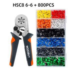 Ferrule Crimping Tool Or Tool Kit AWG23-10 Self-Adjusting Ratcheting Hexagonal Crimping Pliers For Insulated Wire End Terminals