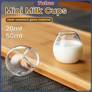 Talao Mini Milk Cups Small Milk Cups Espresso Cups Small Size Glass 20ml 50ml