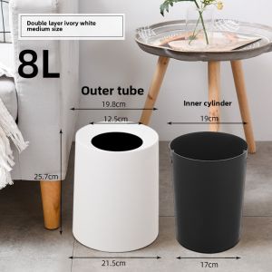 MAIENS | Elegant Home Office Bedroom Waste Bin