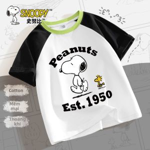 Snoopy | Áo Thun Mùa Hè Bé Trai Cotton