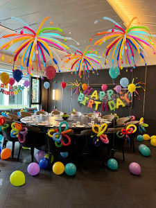 ETY | Birthday Party Decoration Colorful Dopamine Fireworks Long Balloons