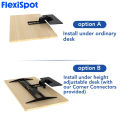 FlexiSpot KT1 Adjustable Keyboard Tray Ergonomic Design Standard Under Desk Sturdy Platform with Rubber Wrist Rest. 