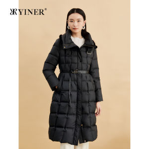 Heated and Warm Winter Long Down Jacket with Mink Fur Strip
