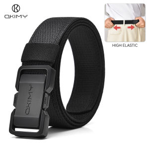 OKIMY  Men Sports Belt Outdoor Nylon Belt Adjustable Belt Nylon Waistband All Black Belt Youth Sports Canvas Pant Belt Simple Nice Waistband