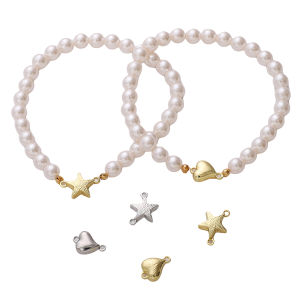 ลูกปัดสำหรับงานปักเครื่องประดับงานประดิษฐ์ทำเสื้อผ้า1ชุด14K ชุบทองทองคำขาว/ดาวแม่เหล็กที่แข็งแรงตะขอเกี่ยวสร้อยข้อมือสร้อยคอโรเดียมปลายตะขอสำหรับเครื่องประดับสร้อยข้อมือหนัง