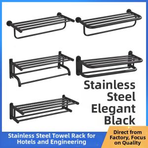 Hotel Engineering Double Layered Towel Rack 304 Stainless Steel