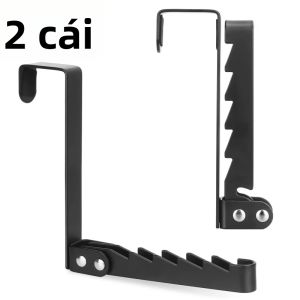 Giá Treo Áo Gấp Gọn 1/2PC Gắn Cửa 6 Móc Sắt Tiết Kiệm Không Gian Chống Gỉ Dùng Cho Căn Hộ