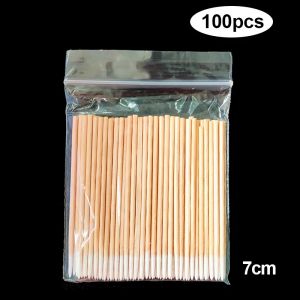100-500pcs Disposable Ultra Small Cotton Swab Lint Free Micro Brushes Wood Cotton Buds Swab Eyelash Extension Glue Removing Tool