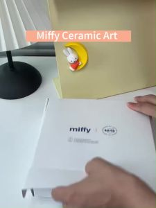 Miffy | Miffy Dessert Plate Year of the Horse Zodiac Jingdezhen Porcelain Round Plate 15.5cm Blue Gold Rope Knot New Year Gift