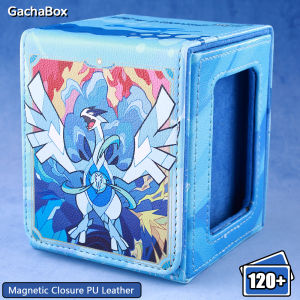 120+ Lugia Inspired Design Deck BoxDisplay Window for Valuables Magnetic ClosurePU Leather Case for PTCG YGO TCGMTG Cards