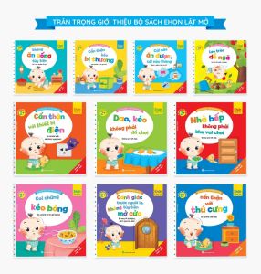 Combo 10 cuốn Ehon tương tác lật mở Kỹ năng an toàn cho bé (song ngữ Việt Anh)