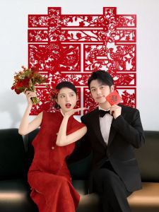 ETY | Oversized Red Wedding Symbols Wedding Decoration