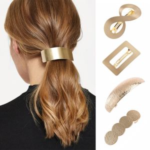 ROLL Womens Fashion Hairgrip Ponytail Holder Girls Hairpins Hair Barrette Horsetail Headwear Metal Hair Clips