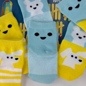 ถุงเท้าเด็ก เอลมีดาส elmidas ถุงเท้าเด็กรุ่นสมายลีย์ Smiley - 3 pairs pack