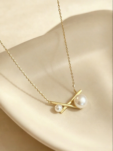YISHU | Celebrities Style Freshwater Pearl Sterling Silver Necklace