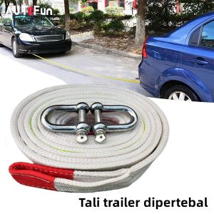AUTOFun 5Ton 10Ton Mobil Dengan Tali Trailer Tali Traksi Penyelamatan Mobil Kendaraan Off-road Mobil Truk Trailer Tali Alat Mobil Dengan Tas Penyimpanan