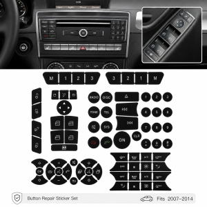 Car Panel A/C Switch Button Repair Stickers for Mercedes Benz W204 W212 W218 X204 Air Condition Radio Window Decals Set