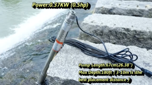 2inch (50mm) Submersible Bore 0.5 HP 1 HP Water Pump Deep Well 220V 60HZ 180ft 8GPM