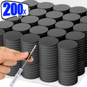 200/50pcs Self Adhesive Magnetic Dia 20mm Thickness 2mm Round Rubber Flexible Small Sticky Magnets Disc For Crafts And Fridge